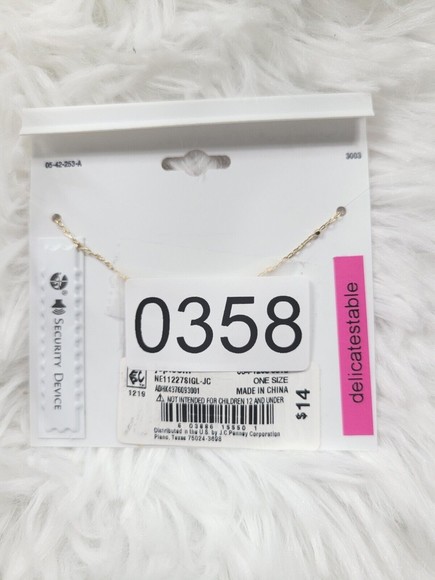 [358] MIXIT Cubic Zirconia Gold Rhinestone Necklace - Picture 3 of 3